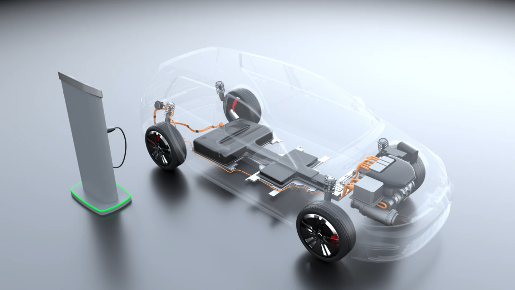 samochód elektryczny animacja 3D