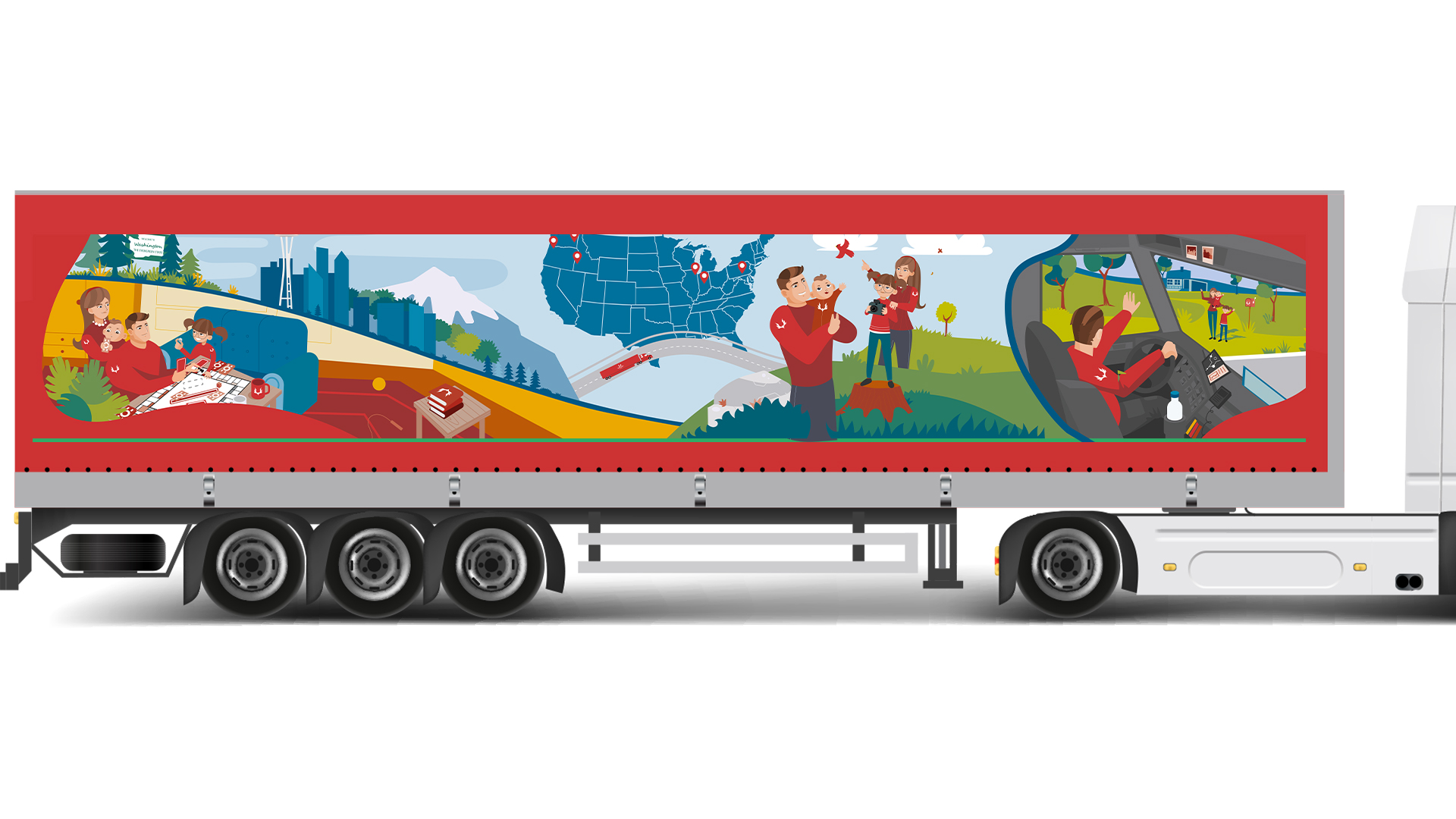 USA truck animacja